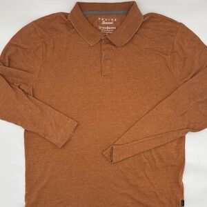 Lucky Brand Venice Burnout Long-Sleeve Polo Shirt